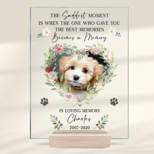 In Loving Memory, In Our Hearts Forever - Upload Image - Personalized Acrylic Plaque.