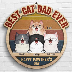 Happy Pawther's Day - Personalized Shaped Wood Sign - Gift For Dad, Gift For Father's Day