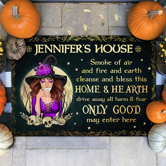 Only Good May Enter Hear - Personalized Decorative Mat - Gift For Yourself, Halloween Gift