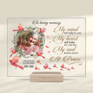 My Soul Knows You Are At Peace - Upload Image, Personalized Acrylic Plaque