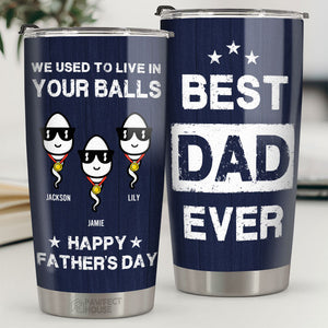 I Have A Hero I Call Him Dad - Family Personalized Custom Tumbler - Father's Day, Birthday Gift For Dad