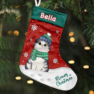 Christmas Is So Much Fun When You Are A Cat - Cat Christmas Costumes - Personalized Christmas Stocking.