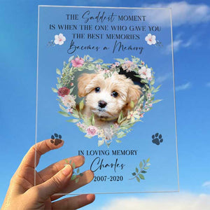 In Loving Memory, In Our Hearts Forever - Upload Image - Personalized Acrylic Plaque.