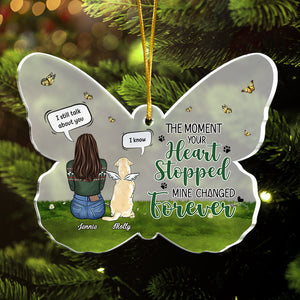 You're Forever In My Heart - Personalized Custom Butterfly Shaped Acrylic Christmas Ornament - Memorial Gift, Sympathy Gift, Christmas Gift