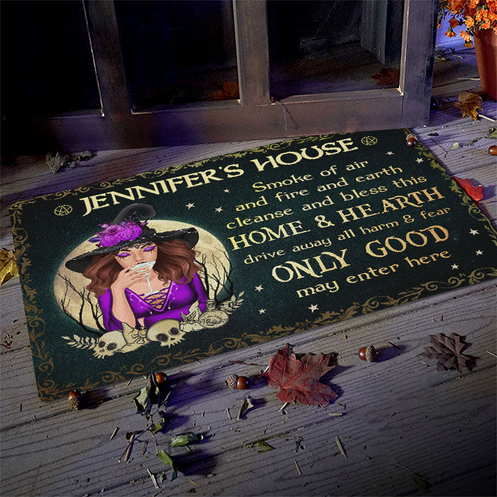 Only Good May Enter Hear - Personalized Decorative Mat - Gift For Yourself, Halloween Gift