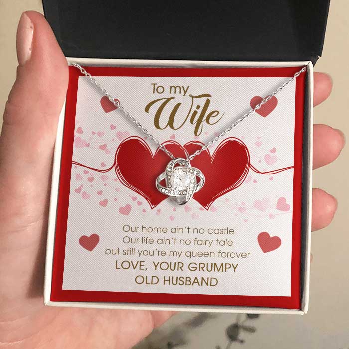 Still You're My Queen Forever - Gift For Couples, Husband Wife, Love Knot Necklace.