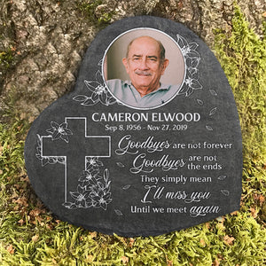 Until We Meet Again - Personalized Memorial Stone, Human Grave Marker - Upload Image, Memorial Gift, Sympathy Gift