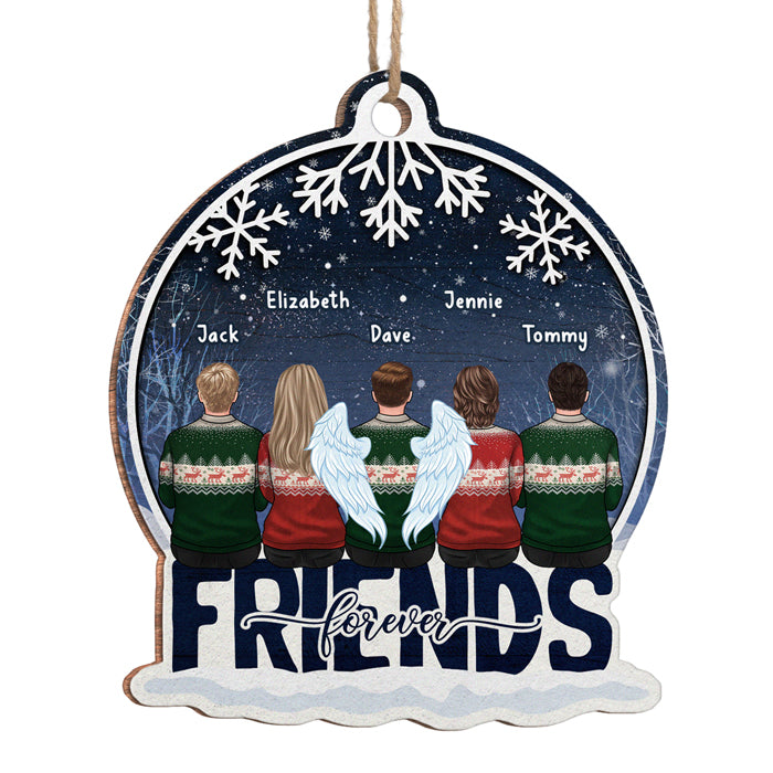 We're Best Family Forever - Family Personalized Custom Ornament - Wood Snow Globe Shaped - Christmas Gift For Family Members, Best Friends, BFF