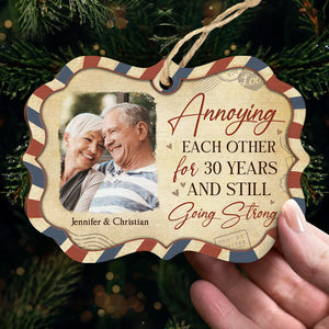 Couple Still Going Strong - Personalized Custom Benelux Shaped Wood Photo Christmas Ornament - Upload Image, Gift For Couple, Husband Wife, Anniversary, Engagement, Wedding, Marriage Gift, Christmas Gift