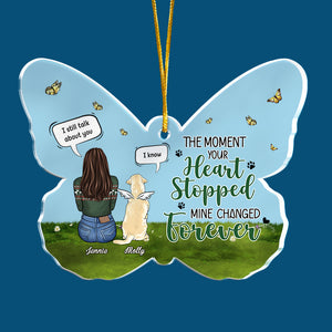 You're Forever In My Heart - Personalized Custom Butterfly Shaped Acrylic Christmas Ornament - Memorial Gift, Sympathy Gift, Christmas Gift