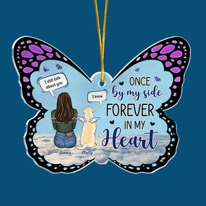 The Moment Your Heart Stopped - Personalized Custom Butterfly Shaped Acrylic Christmas Ornament - Memorial Gift, Sympathy Gift, Christmas Gift
