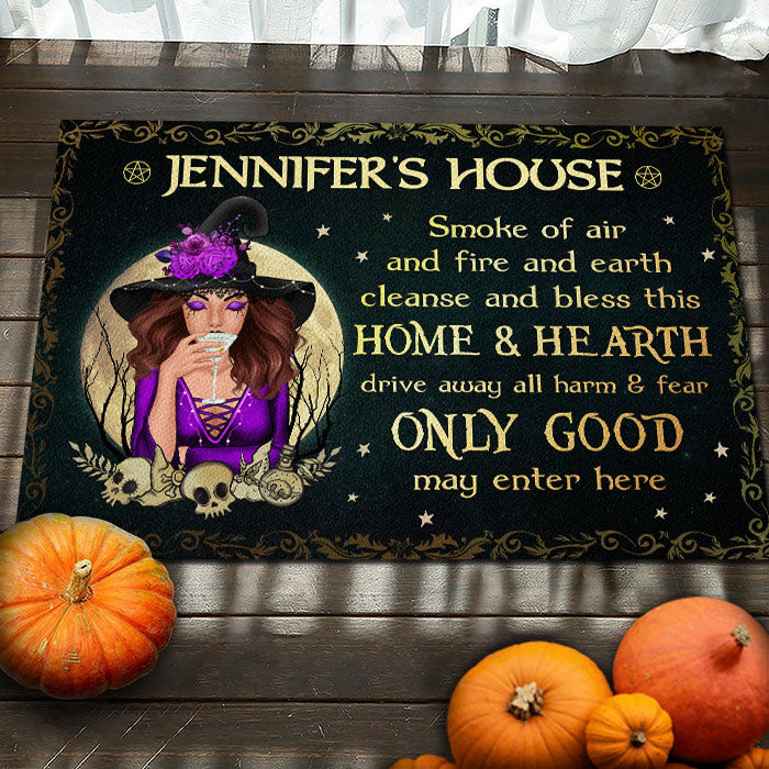 Only Good May Enter Hear - Personalized Decorative Mat - Gift For Yourself, Halloween Gift
