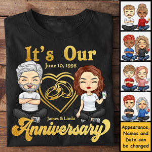 It's Our Anniversary - Personalized Unisex T-Shirt, Hoodie, Sweatshirt - Gift For Couple, Husband Wife, Anniversary, Engagement, Wedding, Marriage Gift