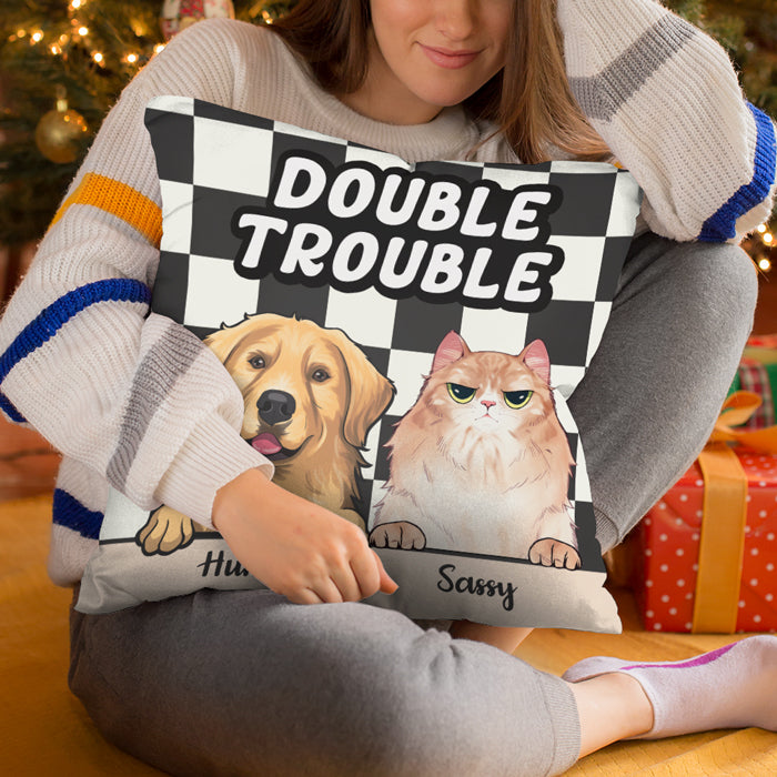 Trouble Maker - Dog & Cat Personalized Custom Pillow - Gift For Pet Owners, Pet Lovers