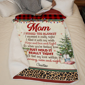 Just Hold It Really Tight - Family Personalized Custom Blanket - Christmas Gift For Grandma