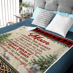 Just Hold It Really Tight - Family Personalized Custom Blanket - Christmas Gift For Grandma
