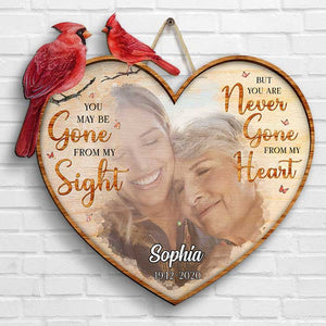 You Are Never Gone From My Heart - Upload Image - Personalized Shaped Wood Sign.