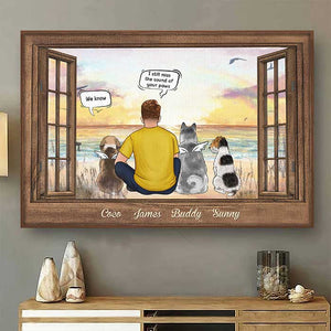I Still Talk About You - Open Window Scenery, Gift For Dog Lovers - Personalized Horizontal Poster.