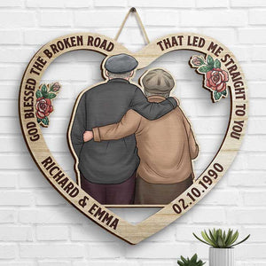 From Our First Kiss, LGBTQ+ Couples - Gift For Couples, Husband Wife, Personalized Shaped Wood Sign.