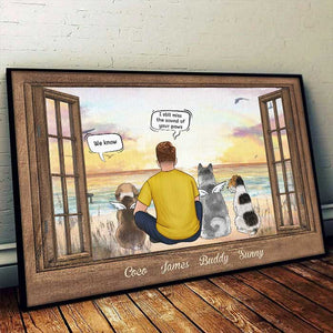 I Still Talk About You - Open Window Scenery, Gift For Dog Lovers - Personalized Horizontal Poster.