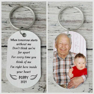 I'm Right Here Inside Your Heart - Upload Image, Personalized Keychain.
