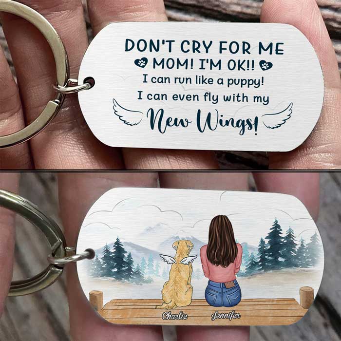 I Can Even Fly With My New Wings, Paw Parents And Dog - Personalized Keychain.