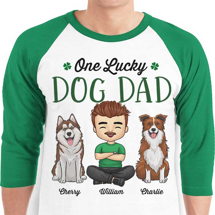 thegericapups Personalized St. Patrick's Day Shirt for Dog Owners, Dog Mom St. Patrick's Day, My Dog Is My Good Luck Charm Personalized