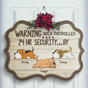 All Guests Must Be Approved By Sleeping Dogs - Personalized Shaped Wood Sign.