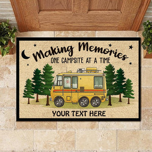 Making Memories One Campsite At A Time - Personalized Decorative Mat.