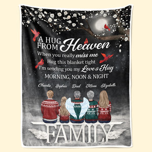 We're Here By Your Side - Memorial Personalized Custom Blanket - Sympathy Gift, Christmas Gift For Family Members