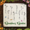 Jardin fleuri de grand-mère - Pierre de jardin personnalisée - Cadeau pour grand-mère et grands-parents