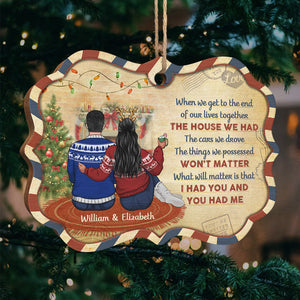 When We Get To The End Of Our Lives Together - Personalized Custom Benelux Shaped Wood Christmas Ornament - Gift For Couple, Husband Wife, Anniversary, Engagement, Wedding, Marriage Gift, Christmas Gift