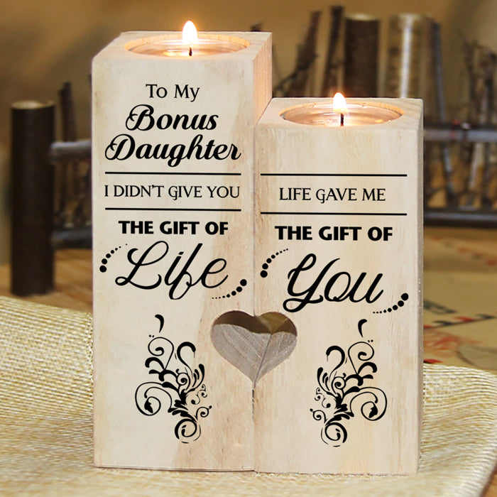 Life Gave Me The Gift Of You - Family Candle Holder - Gift For Daughter