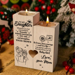 To My Daughter, You'll Always Be My Baby Girl - Family Candle Holder - Christmas Gift For Daughter From Mom