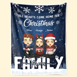 This Is Us, A Whole Lot Of Love - Family Personalized Custom Blanket - Christmas Gift For Family Members