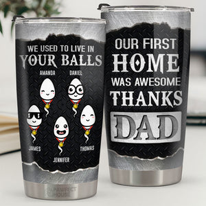 We Cannot Live Without Dad - Family Personalized Custom Tumbler - Gift For Father's Day, Birthday Gift For Dad
