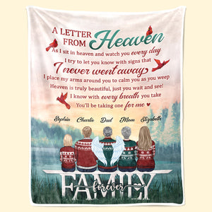 Heaven Is Truly Beautiful - Memorial Personalized Custom Blanket - Sympathy Gift, Christmas Gift For Family Members