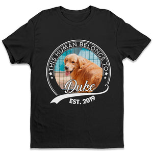 This Is My Human - Dog Personalized Custom Unisex T-shirt, Hoodie, Sweatshirt - Upload Image, Christmas Gift For Pet Owners, Pet Lovers