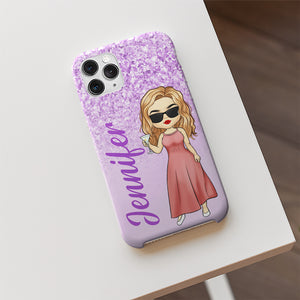 Less Bitter More Glitter - Personalized Custom Phone Case - Gift For Yourself