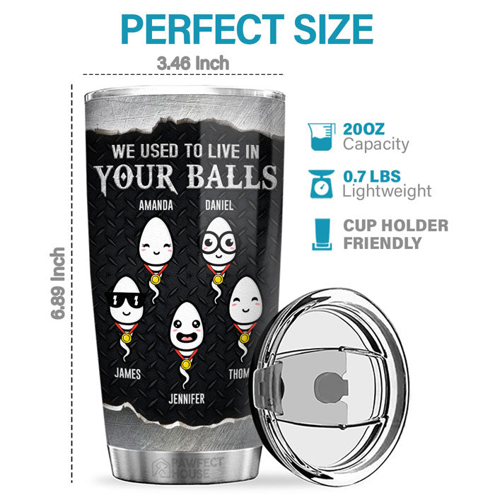 We Cannot Live Without Dad - Family Personalized Custom Tumbler - Gift For Father's Day, Birthday Gift For Dad