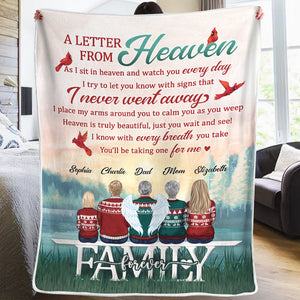 Heaven Is Truly Beautiful - Memorial Personalized Custom Blanket - Sympathy Gift, Christmas Gift For Family Members