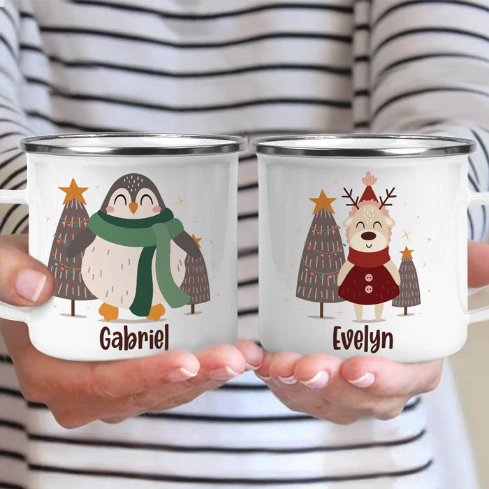 Kids Personalised Mug, Enamel Cups Custom, Enamel Kids Mugs
