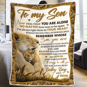 You Are Braver Than You Think & Loved More Than You Know - Family Blanket - Gift For Son From Mom
