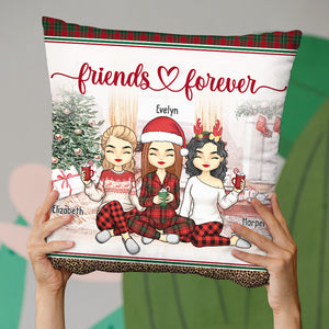 Friendship Is A Priceless Treasure - Bestie Personalized Custom Pillow (Insert Included) - Christmas Gift For Best Friends, BFF, Sisters