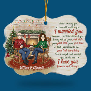 Never Forget How Special You Are To Me - Personalized Custom Benelux Shaped Acrylic Christmas Ornament - Gift For Couple, Husband Wife, Anniversary, Engagement, Wedding, Marriage Gift, Christmas Gift