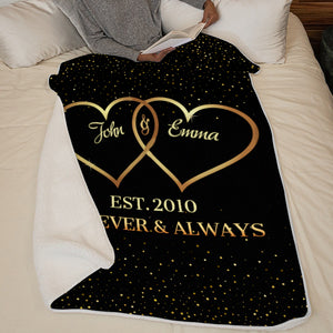 Our Love Story - Couple Personalized Custom Blanket - Valentine Gift For Husband Wife, Anniversary