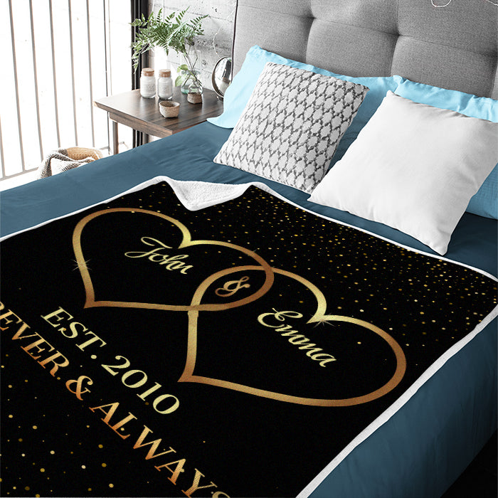 Our Love Story - Couple Personalized Custom Blanket - Valentine Gift For Husband Wife, Anniversary