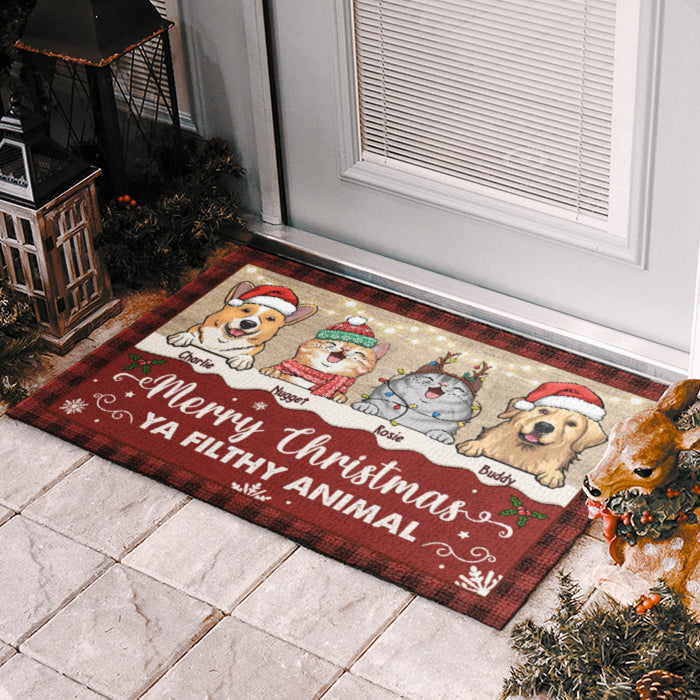 Greyhound Merry Christmas Doormat - Pet Welcome Mats - Outdoor Decor -  Furlidays