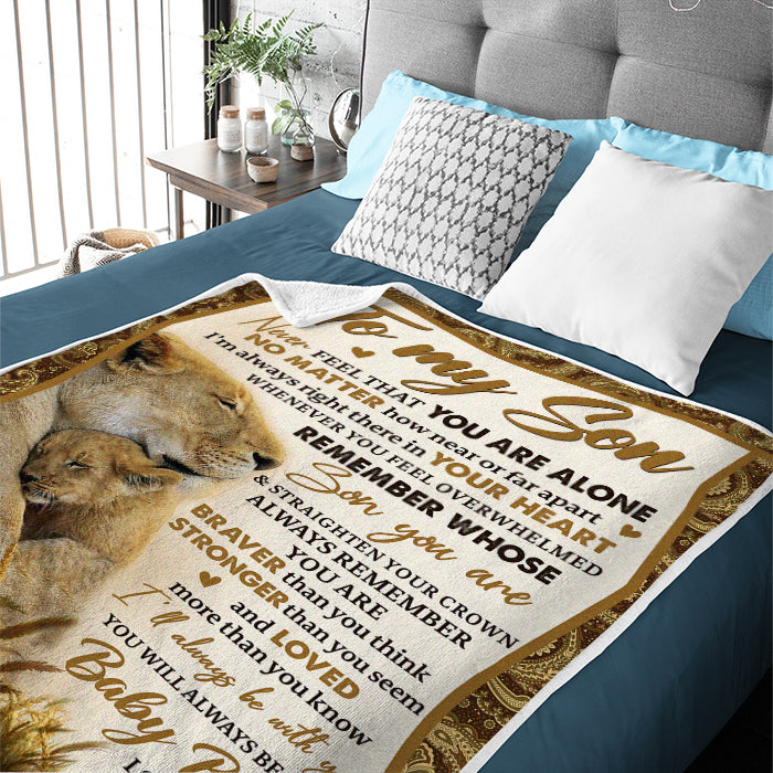 You Are Braver Than You Think & Loved More Than You Know - Family Blanket - Gift For Son From Mom
