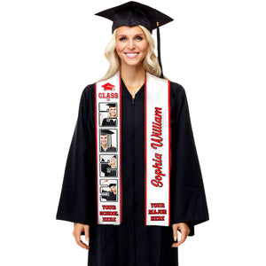 Congratulations Class of 2024 Best Gift For Graduation's Day - Upload Image - Personalized Graduation Stole
